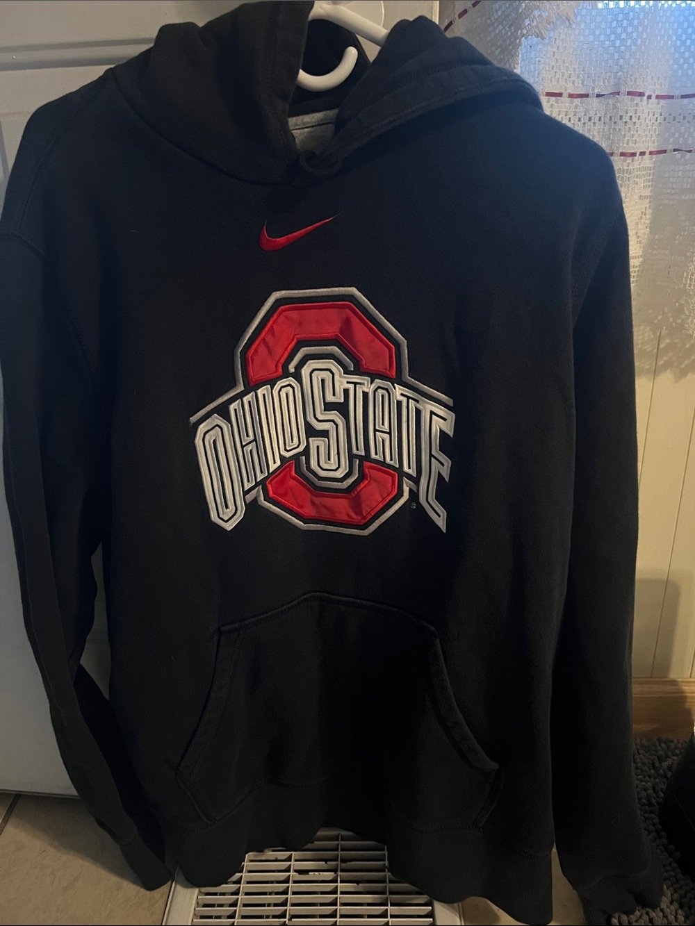 Nike Black Ohio State Crewneck Sweatshirt with Red Logo